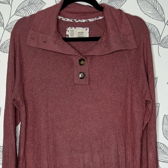 Anthropologie Saturday Sunday Pullover Sweater S Mauve Dusty Pink Rose Soft - Picture 2 of 11